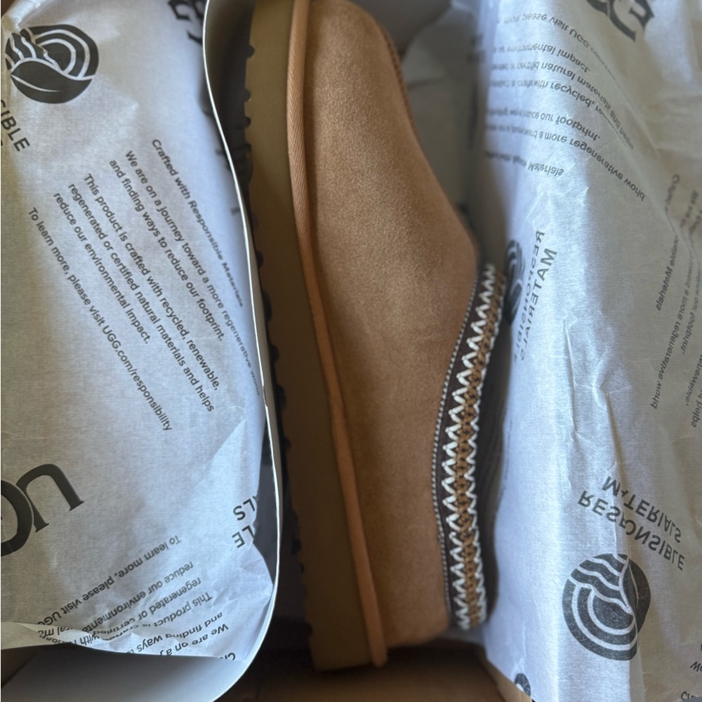 UGG Men's Tan Suede Loafers - Tasman - Chestnut - Picture 2 of 6